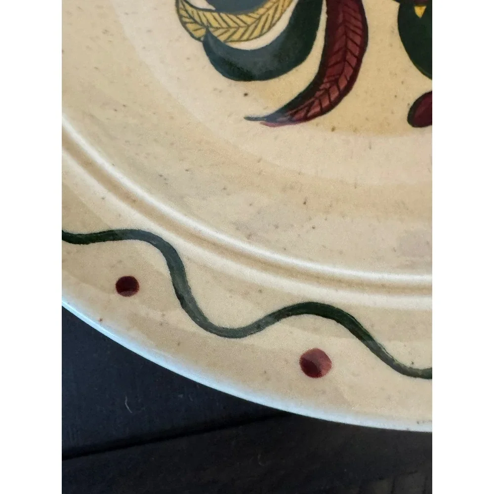 Metlox Poppytrail California Provincial Rooster Hand Painted Serving Bowl 10in